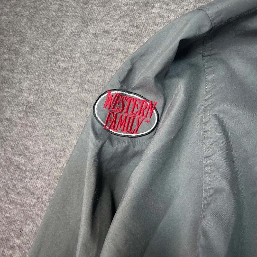 Vintage Akwa Windbreaker Mens‎ XL Gray Lightweight Workwear Made in USA Y2K